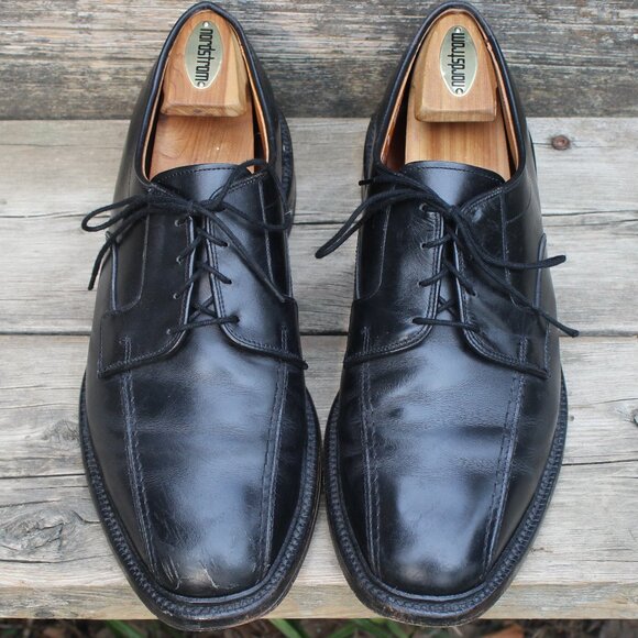 GUC, Allen Edmonds 'Hillcrest' Black Leather Derby, Men's 9.5 D, Made in USA - Picture 4 of 14